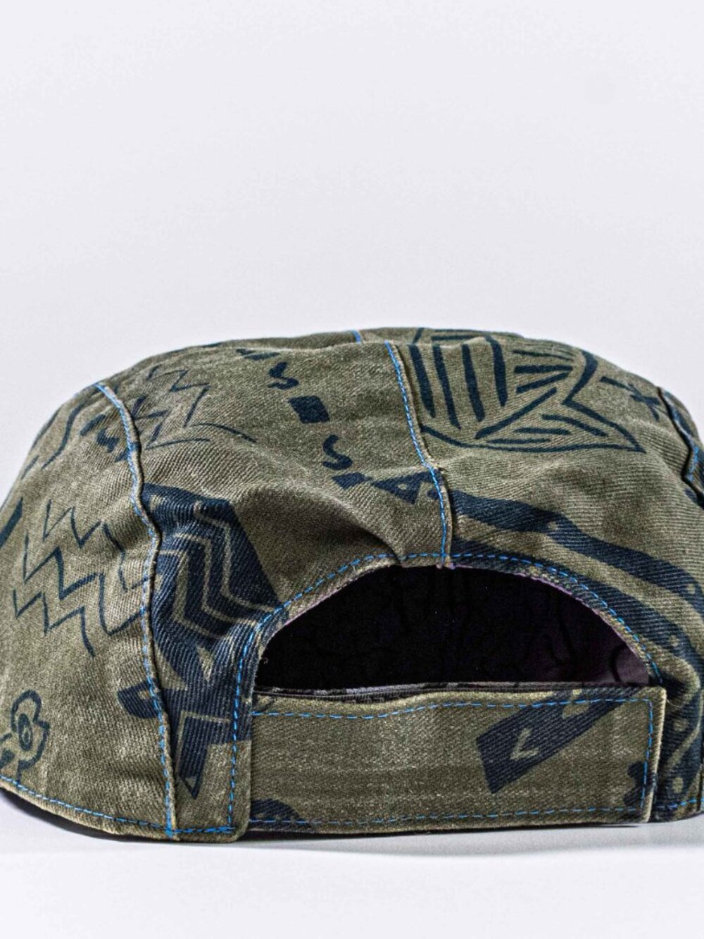 Vintage 90s Zimbabalooba Reversible 5 Panel Hat AOP Surf Skate Rave Print - Picture 13 of 16